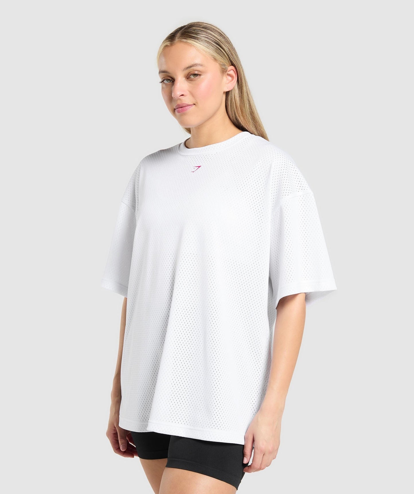 Gymshark Mesh Graphic Oversized T-Shirt - White