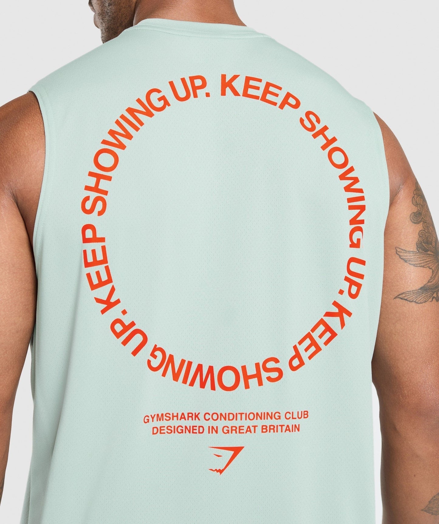 Gymshark Keep Showing Up Tank - Morning Blue