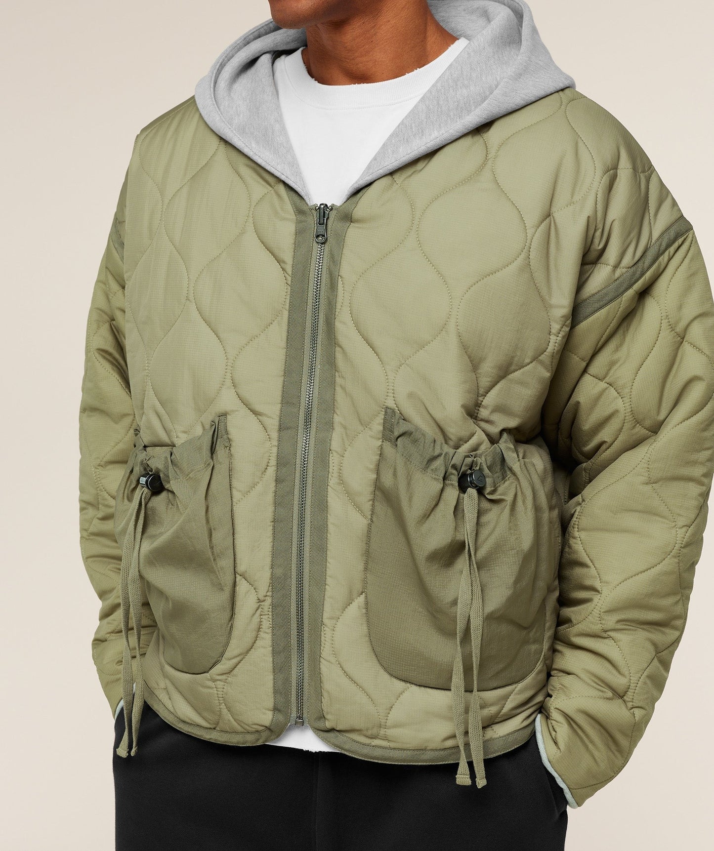 Gymshark x Saalt Studios Jacket - GS Utility Green/GUILLE Core Grey Marl