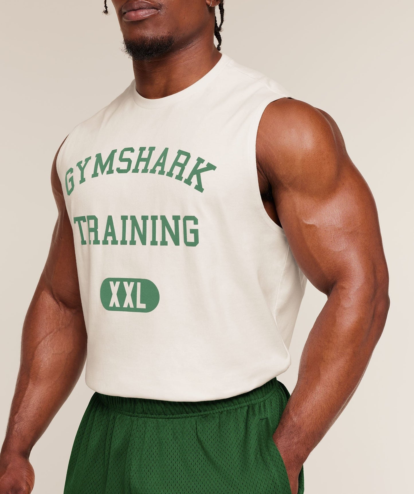 Gymshark Training Graphic Tank - Soft White