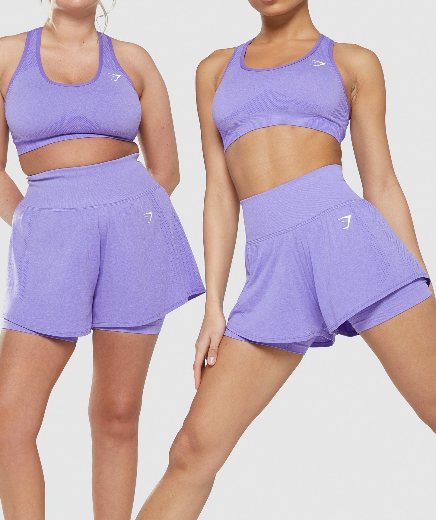 Gymshark Vital 2-in-1 Shorts - Bright Purple Marl