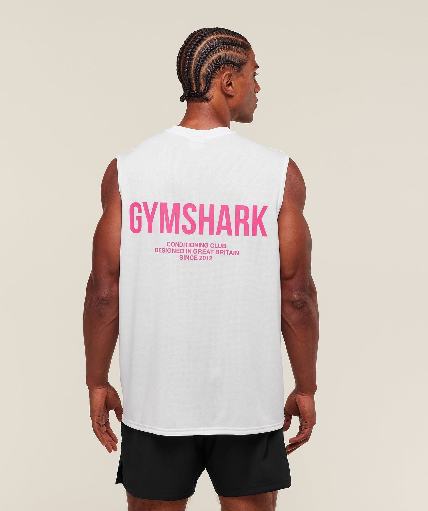 Gymshark Conditioning Club Tank - White/Energy Pink