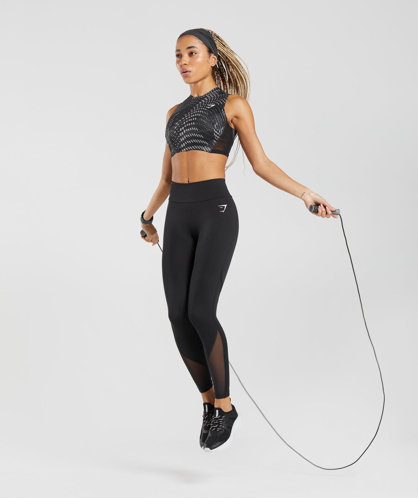 Gymshark Sport Crop Tank - Black Print