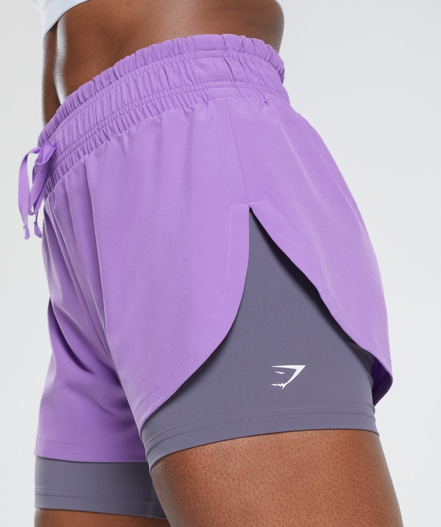 Gymshark RUNNING 2 IN 1 SHORTS - Grape Purple/Dewberry Purple