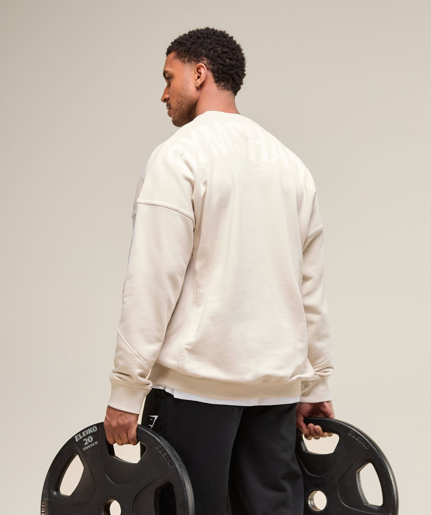 Gymshark Power Crew - Oat White