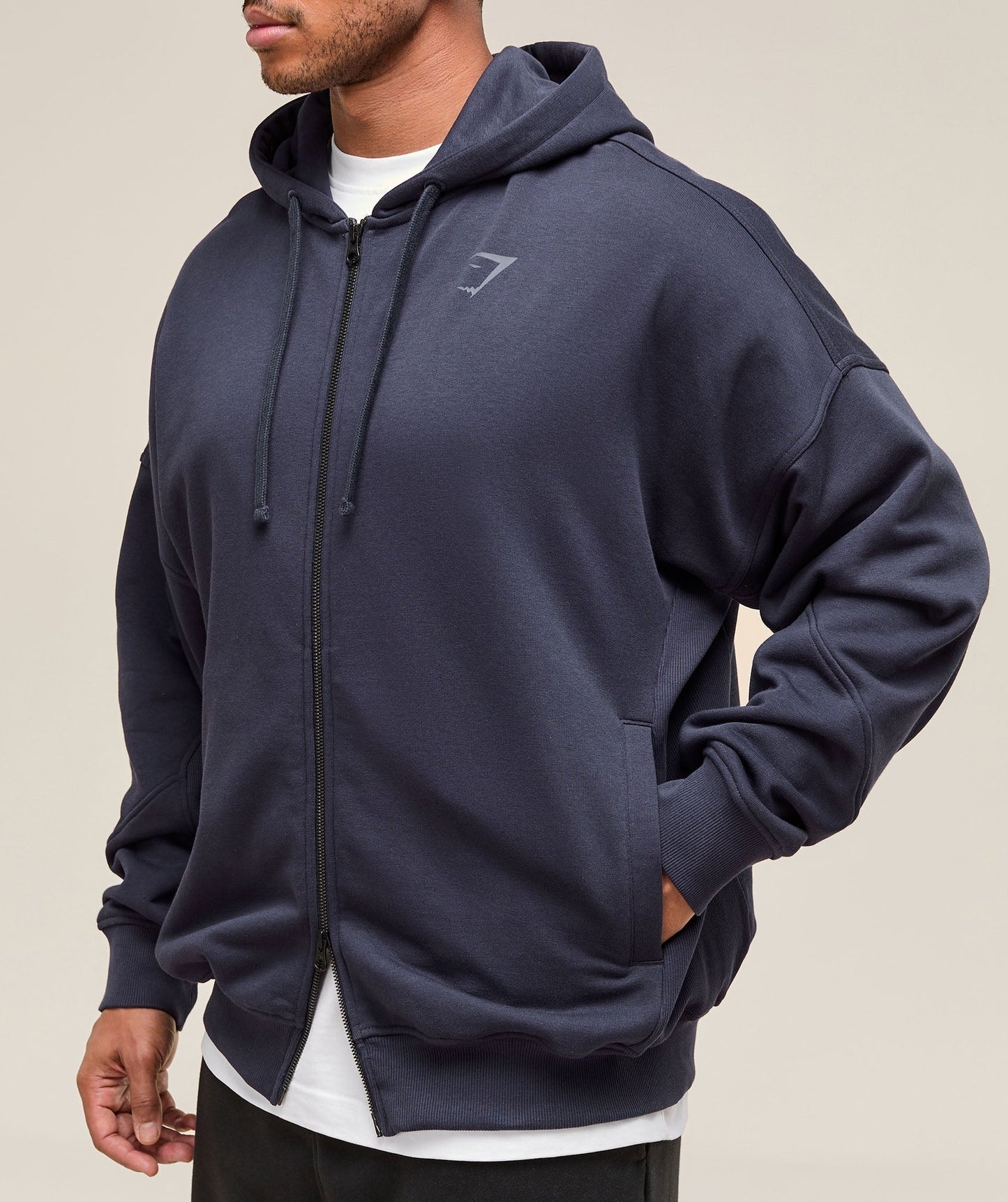 Gymshark Power Zip Up Hoodie - Heavy Blue