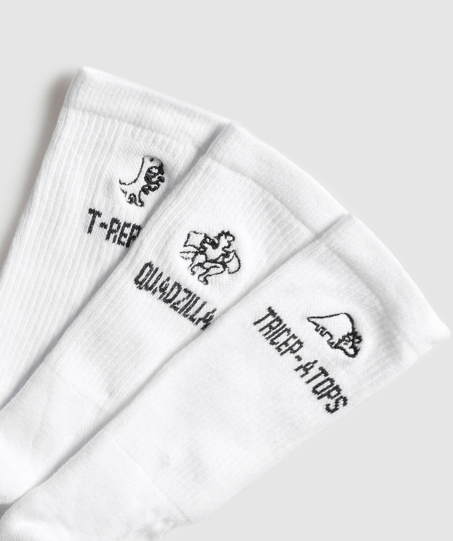 Gymshark Graphic T-Reps Crew 3pk - White