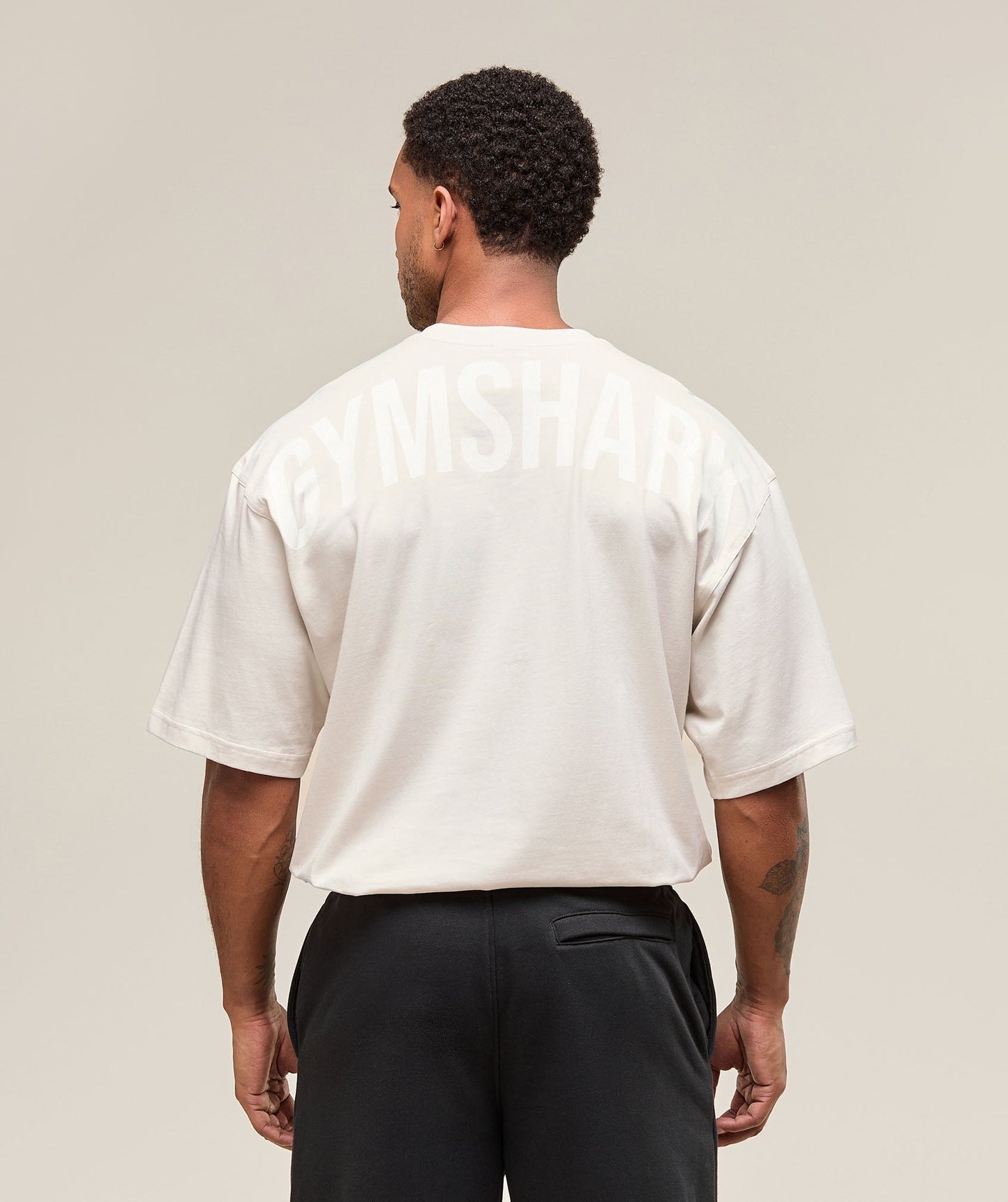 Gymshark Power T-Shirt - Oat White