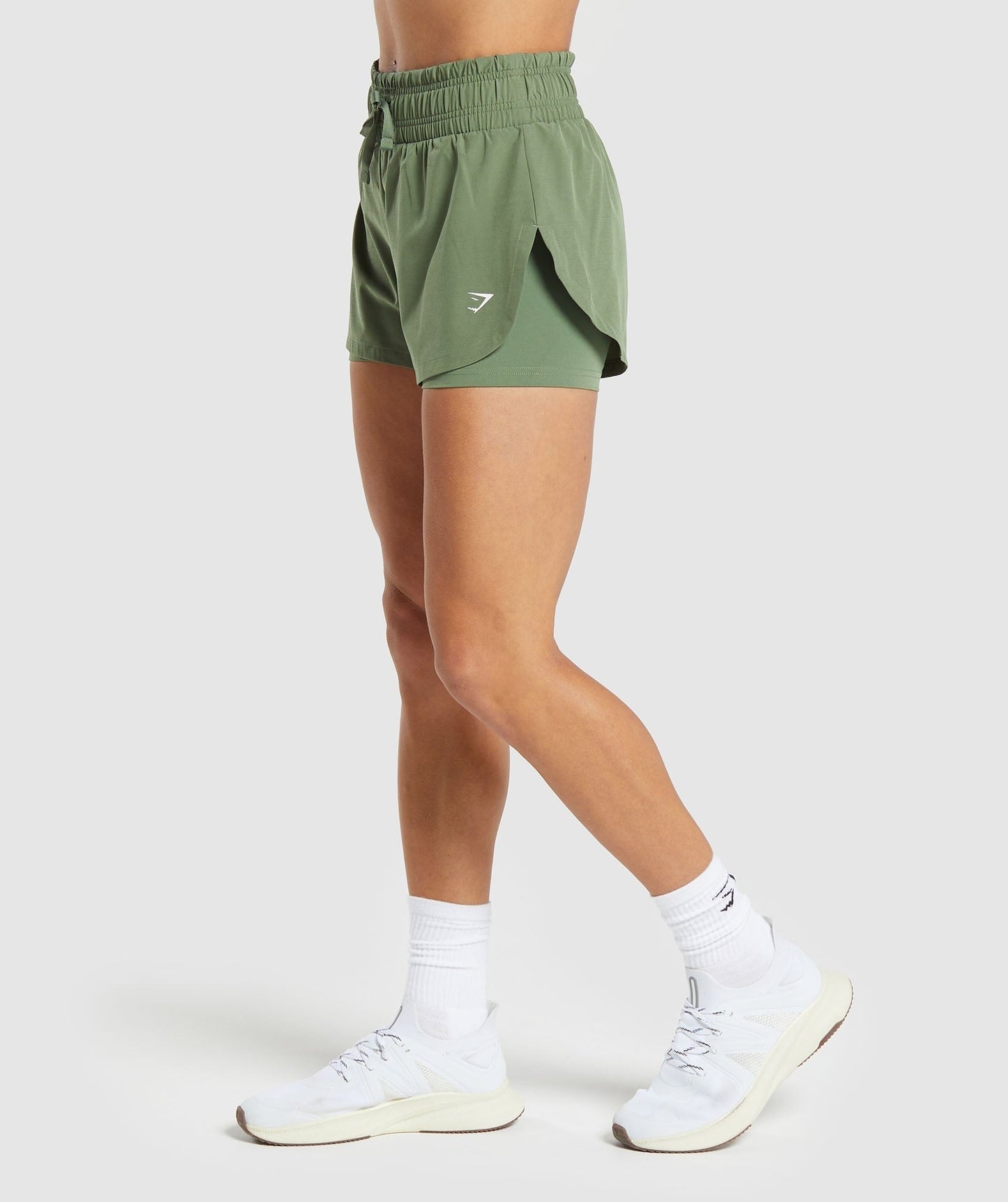 Gymshark Running 2 In 1 Shorts - Force Green