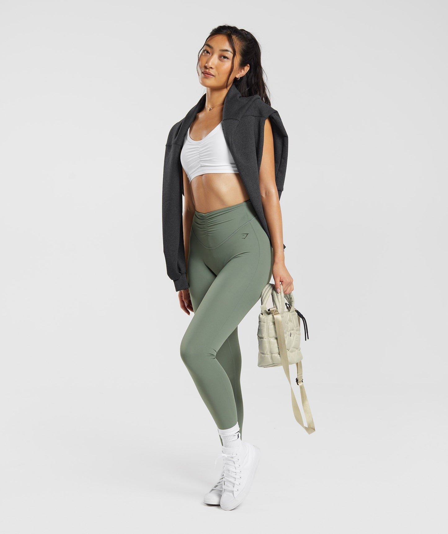 Gymshark Ruched Leggings - Dusk Green