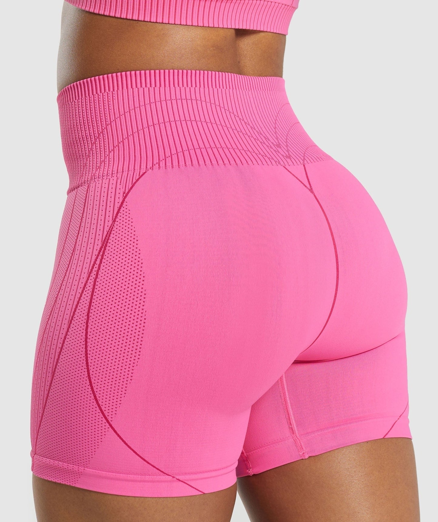 Gymshark Contour Heart Seamless Shorts - Fetch Pink/Punk Pink