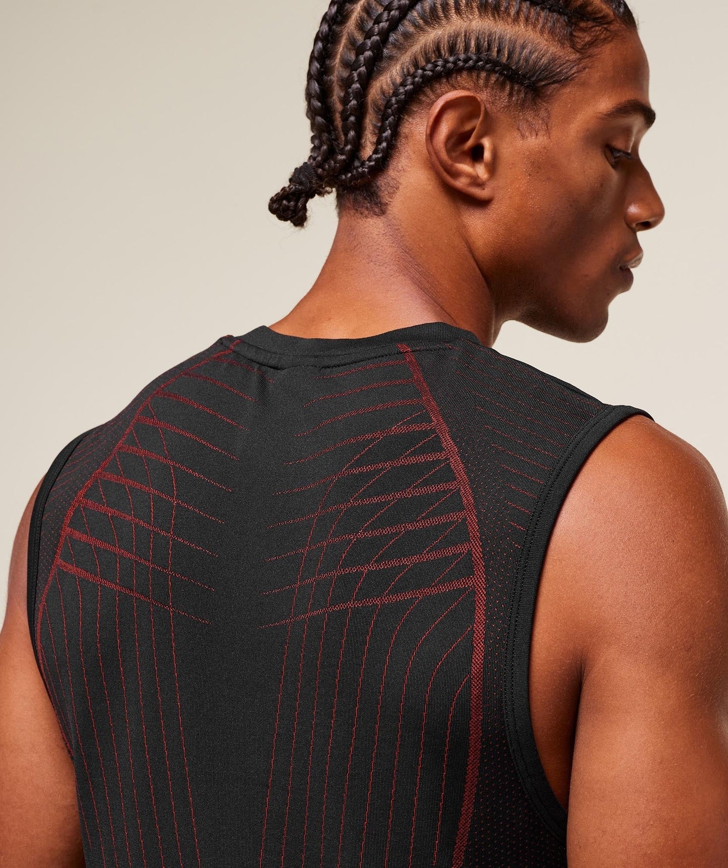 Gymshark Apex Seamless Tank - Black/Carmine Red