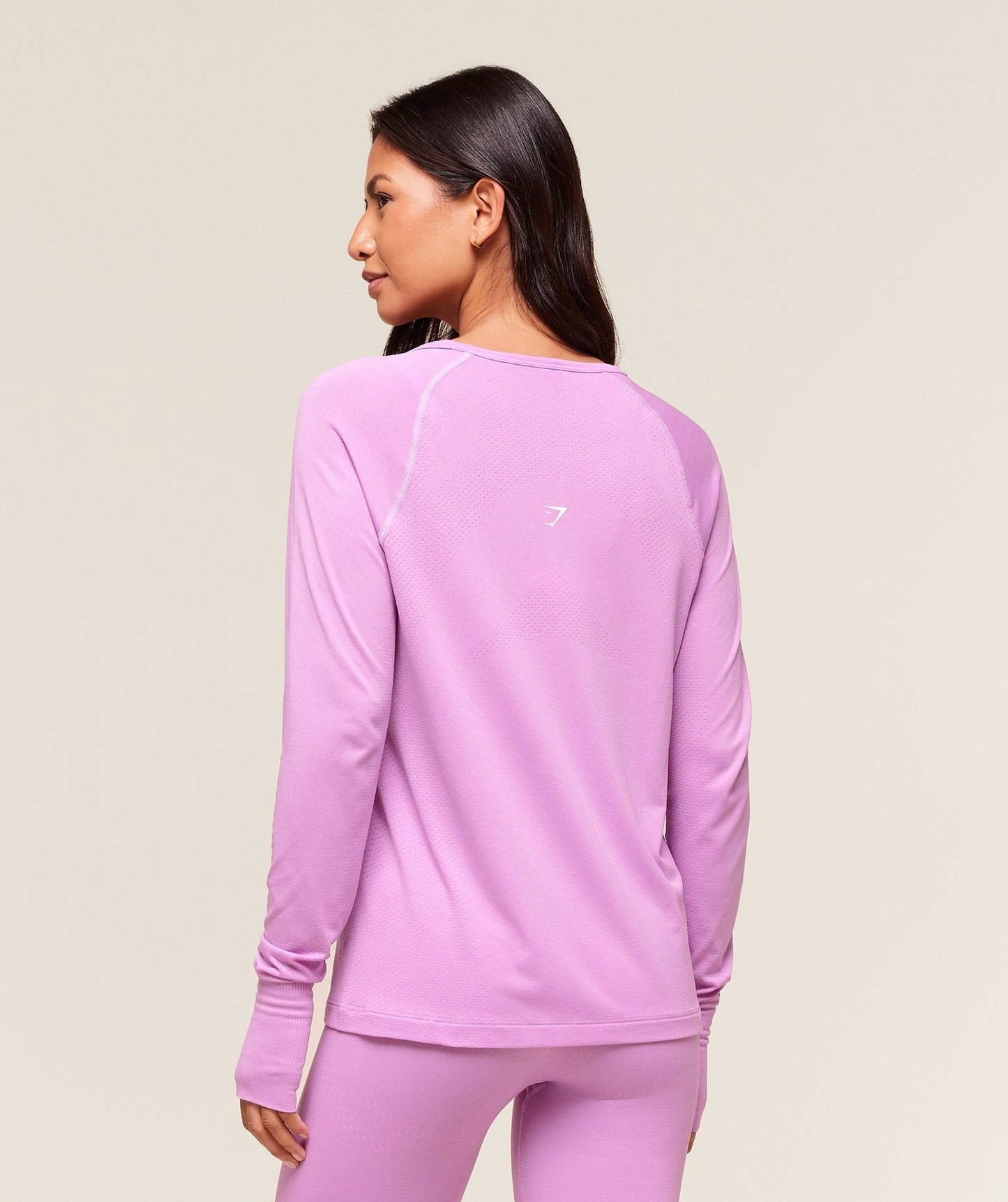Gymshark Vital Seamless Light Long Sleeve Top - Sour Pink Marl