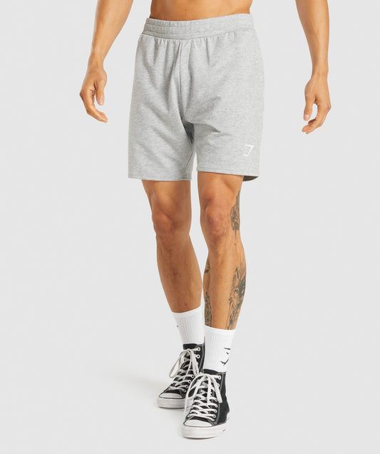Gymshark Essential 7" Shorts - Light Grey Marl