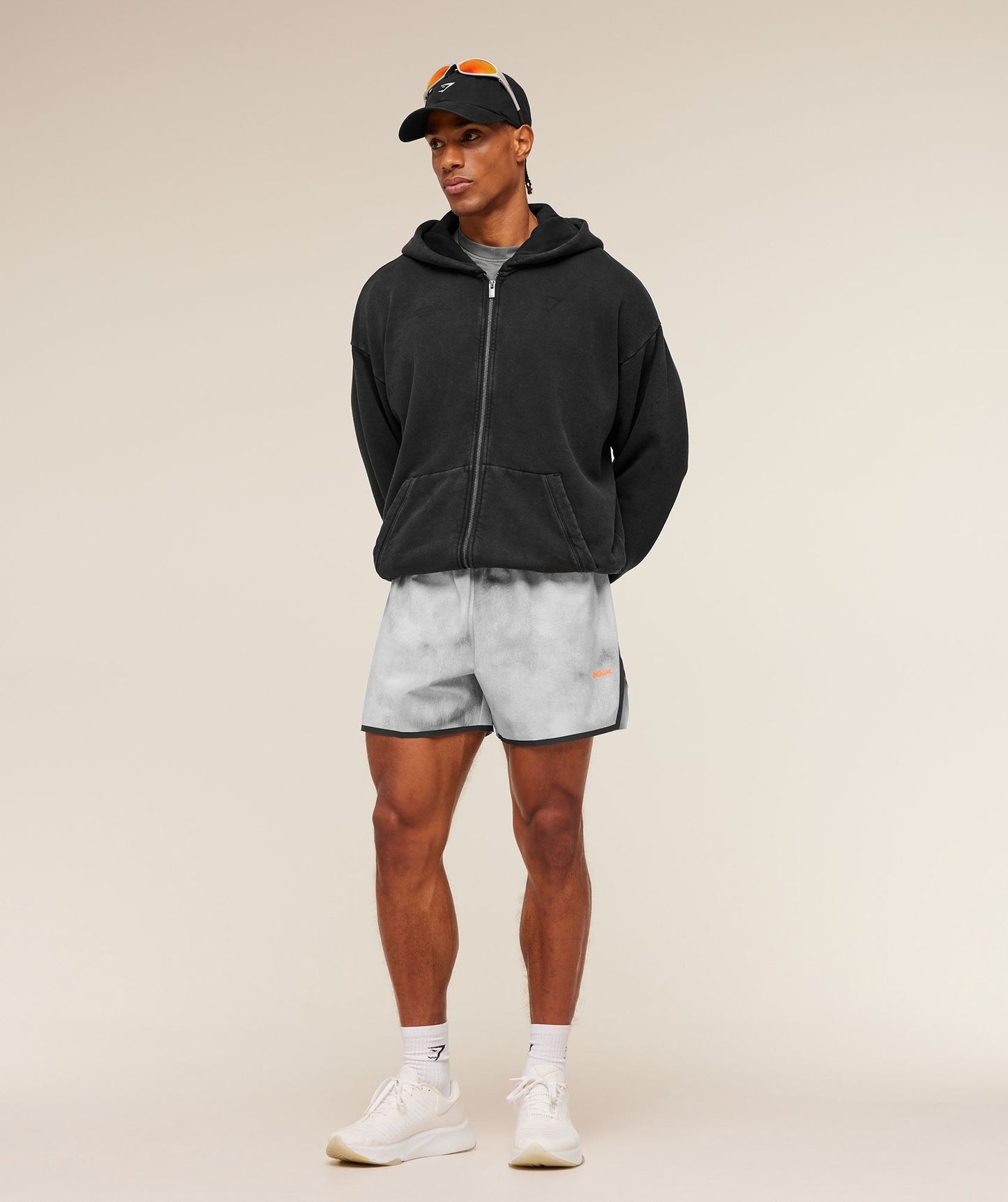Gymshark Conditioning Club Washed Zip Through Hoodie - Black/Wash
