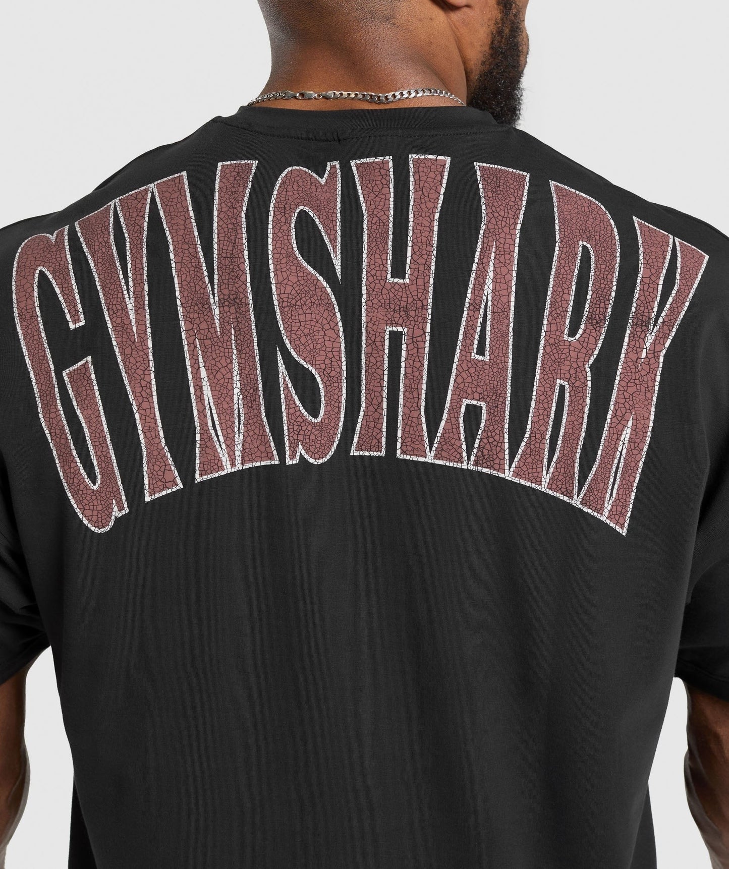 Gymshark Bodybuilding Graphic Short Sleeve T-Shirt - Black/Burgundy Brown