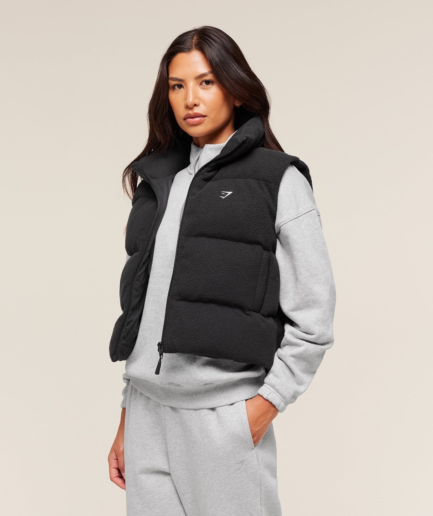 Gymshark Borg Puffer Vest - Black