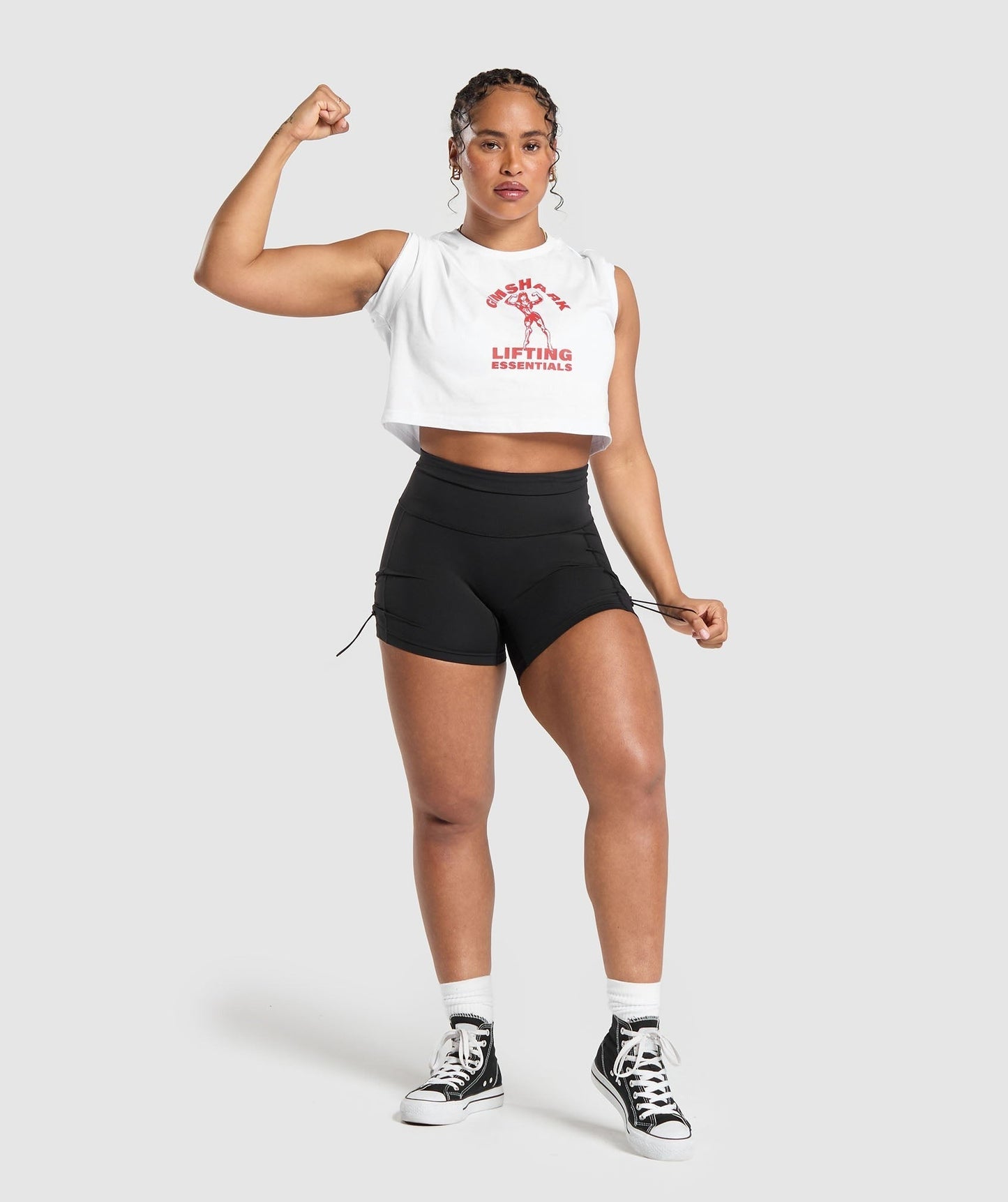Gymshark Strong Women Crop Top - White
