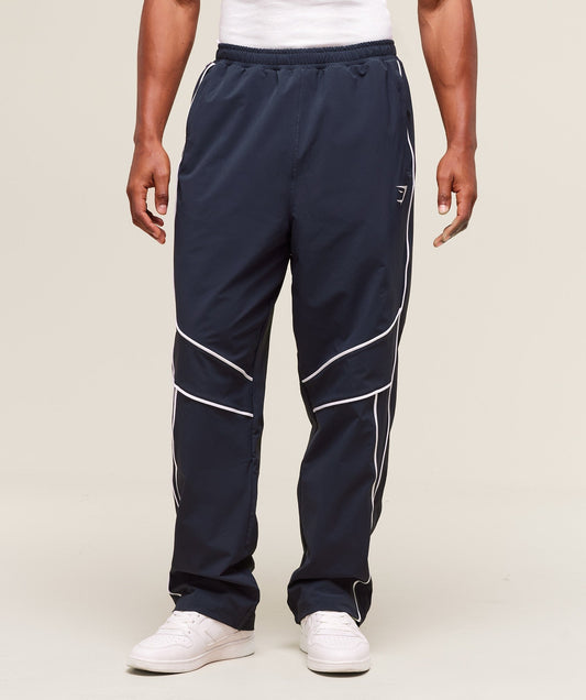 Gymshark Retro Crinkle Track Pants - Heavy Blue