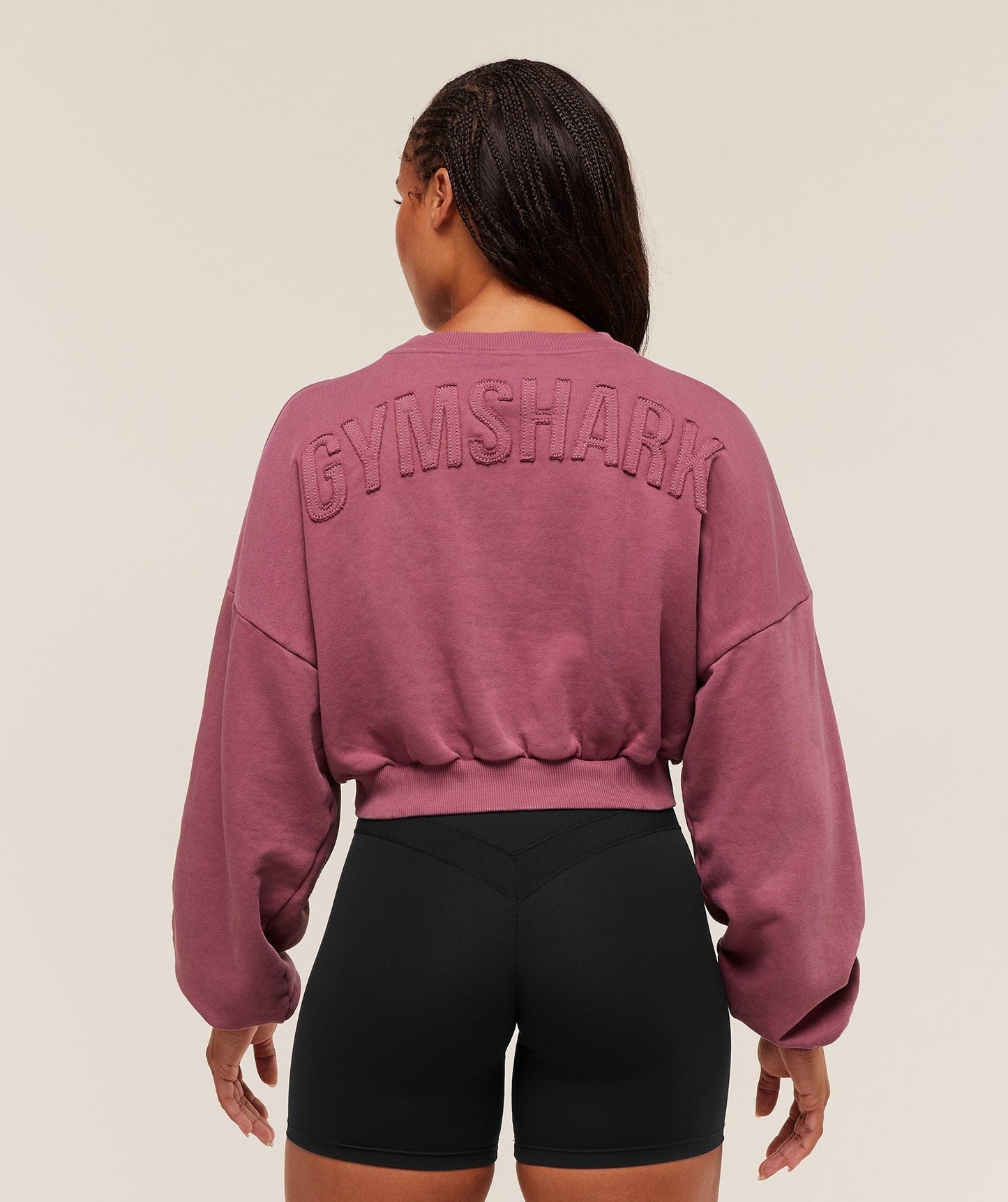 Gymshark Power Washed Sweat Top - Reset Pink/Acid Wash Small Ball