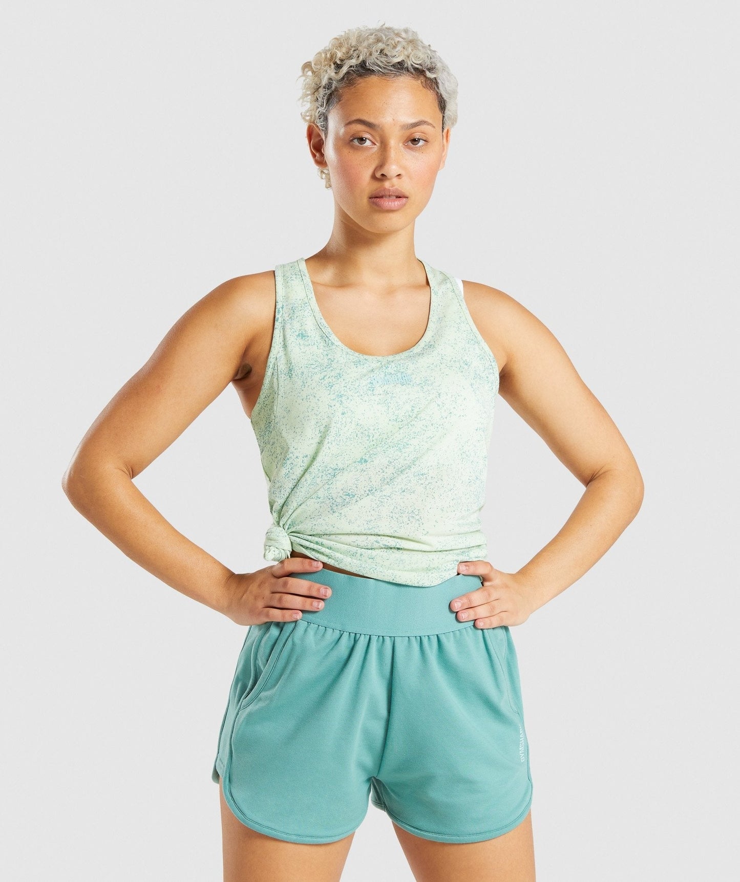 Gymshark Chalk Tank - Light Green Print