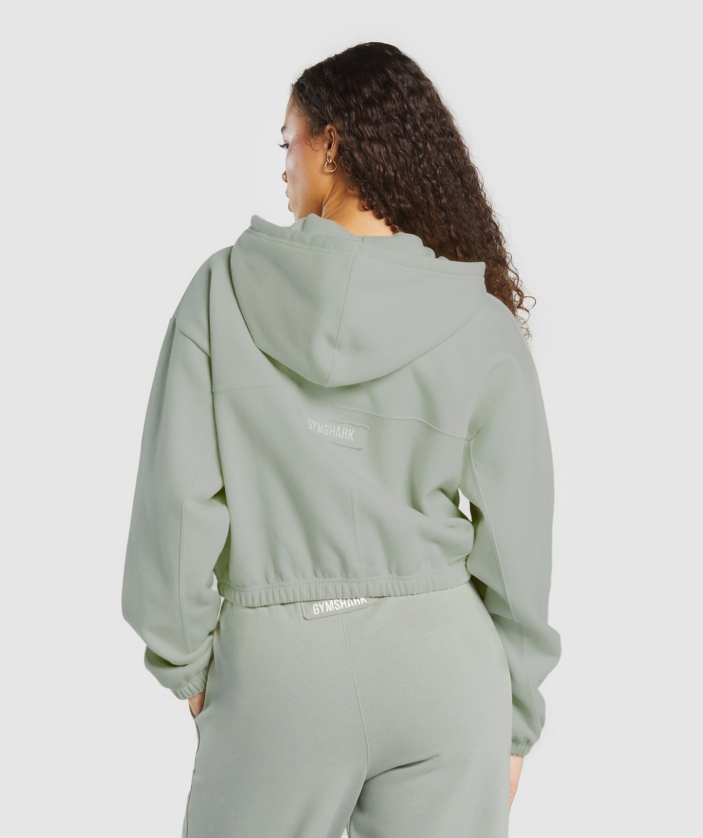 Gymshark Fleece Zip Hoodie - Stone Grey