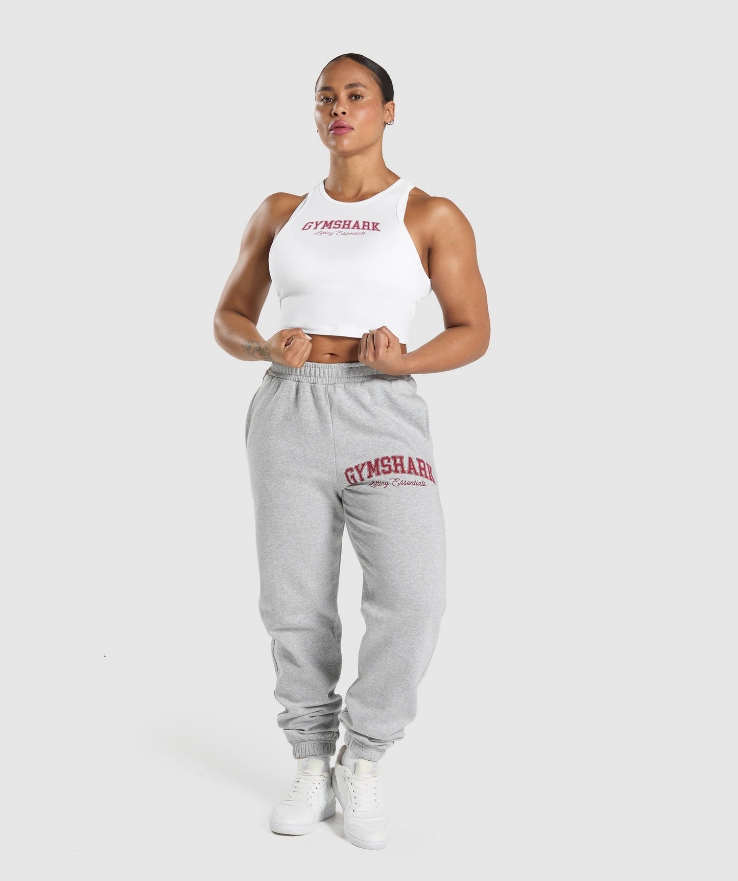 Gymshark Lifting Essentials Graphic Tank - White