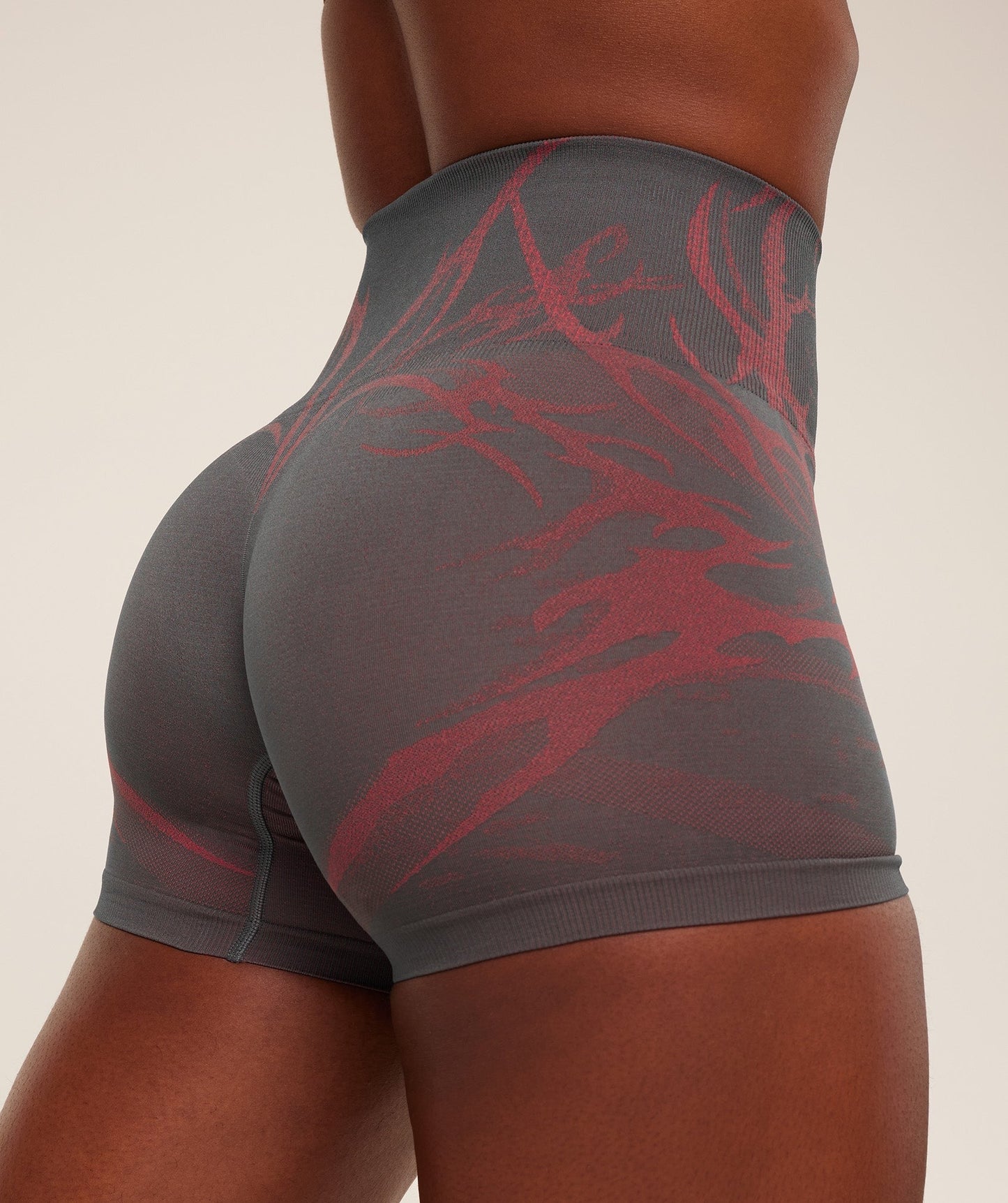Gymshark Storm Seamless Shorts - GS Dark Grey/GS Zesty Red