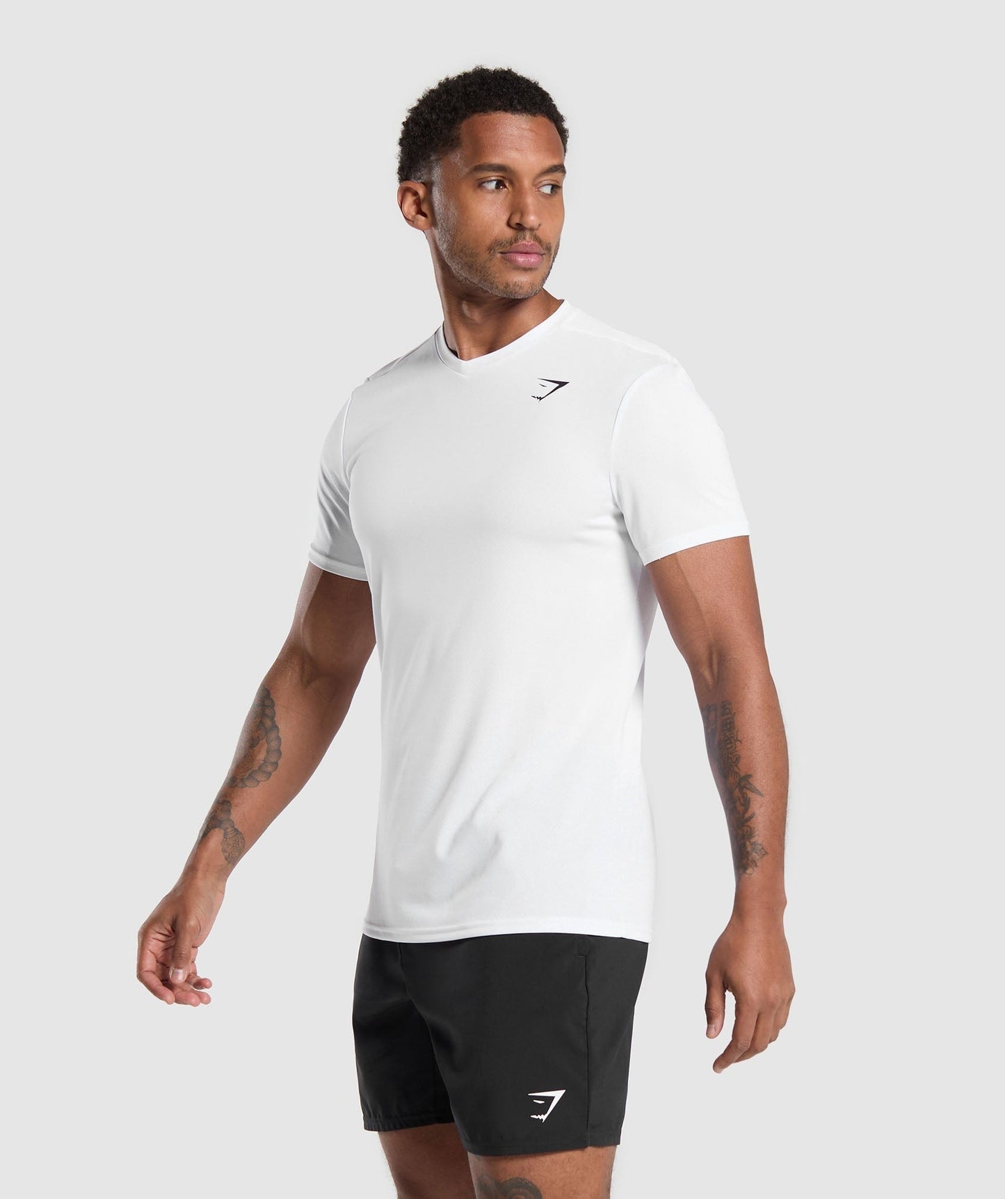 Gymshark Arrival V-Neck T Shirt - White