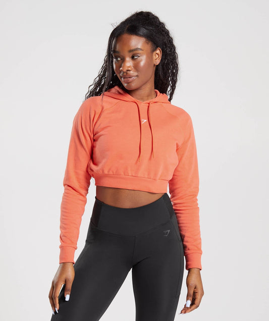 Gymshark Training Cropped Hoodie - Aerospace Orange