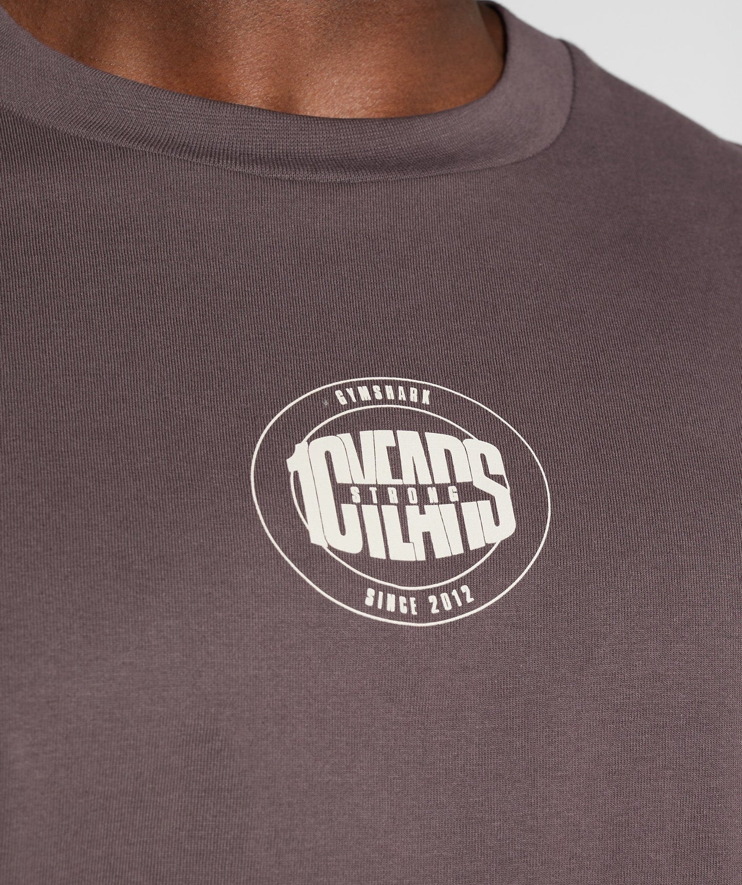 Gymshark GS10 Year Oversized T-Shirt - Chocolate Brown