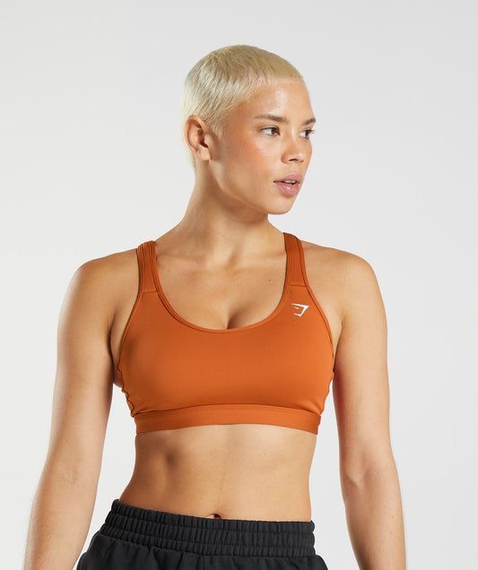 Gymshark Scoop Neck Sports Bra - Cayenne Red