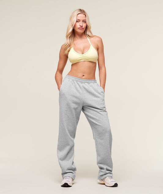 Gymshark Training Fleece Straight Leg Regular Joggers - Light Grey Core Marl