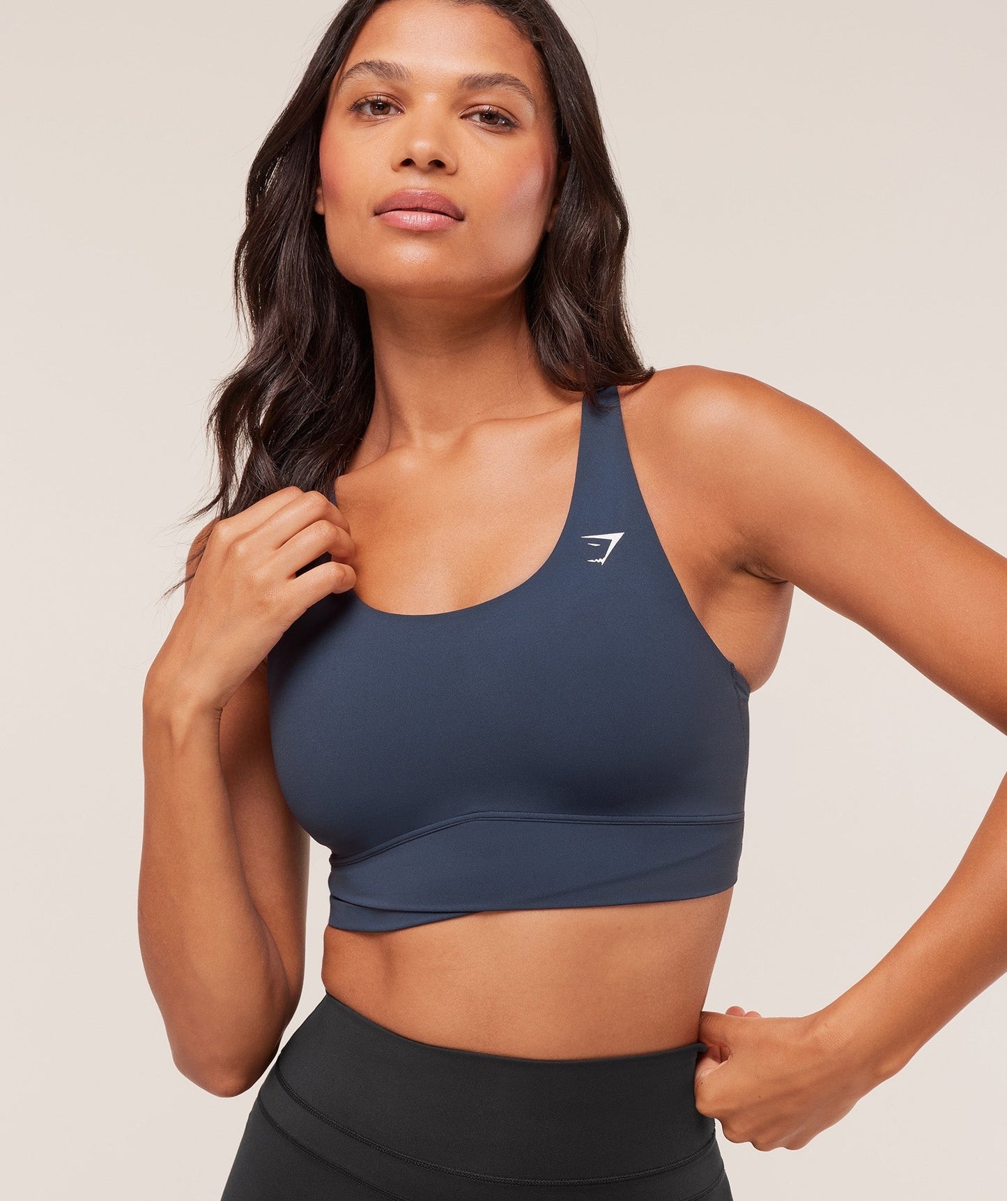 Gymshark Cross Over Sports Bra - Heavy Blue