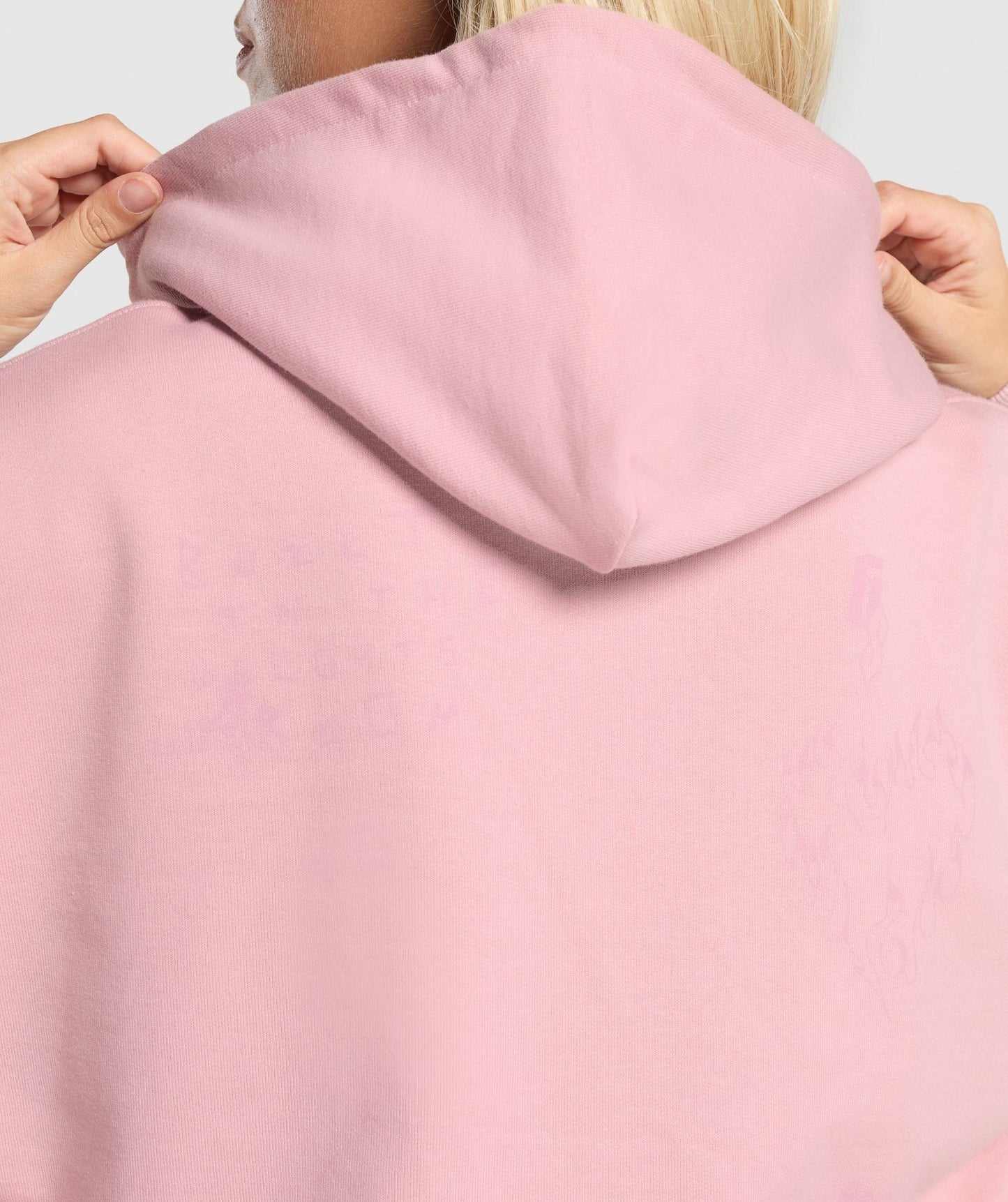 Gymshark Scribble Oversized Hoodie - Light Pink