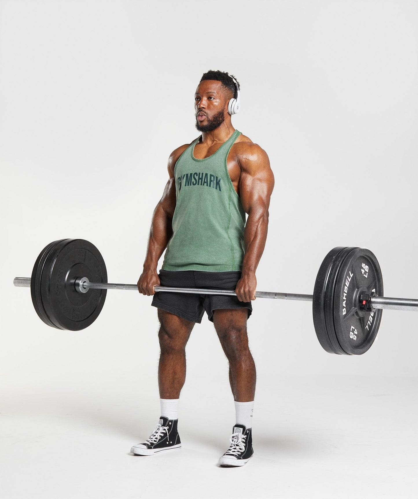 Gymshark Power Washed Stringer - Iguana Green