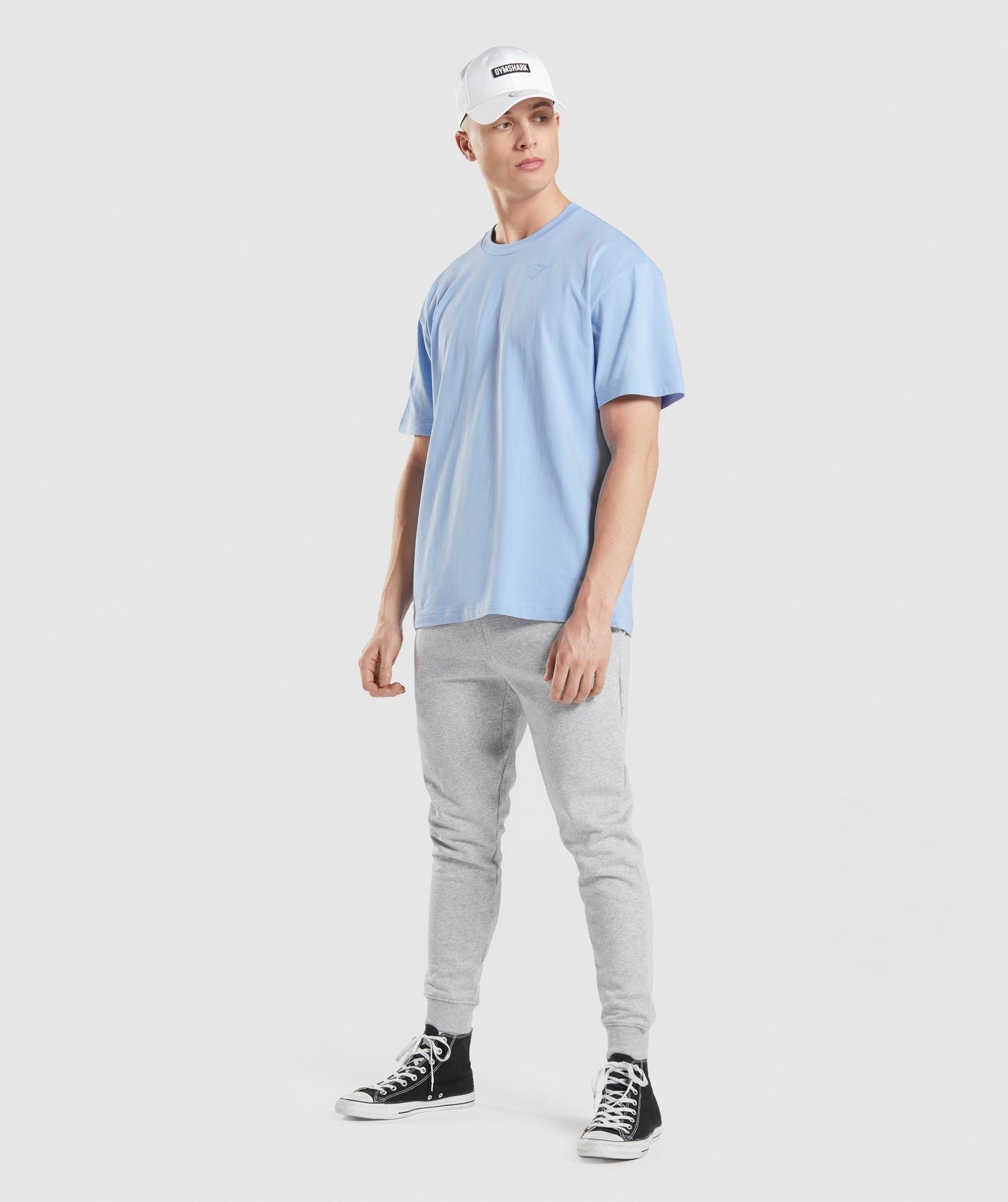Gymshark Oversized Sharkhead T-Shirt - Moonstone Blue