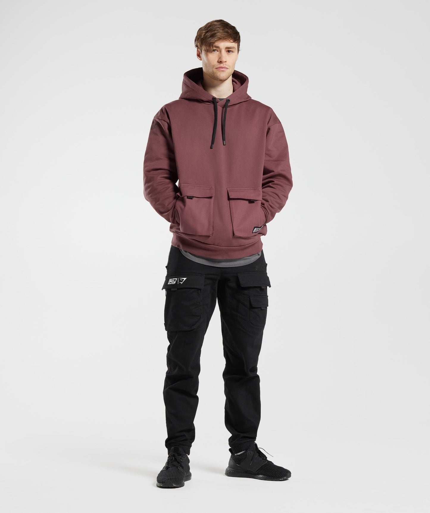 GS x David Laid Hoodie - Magenta Brown