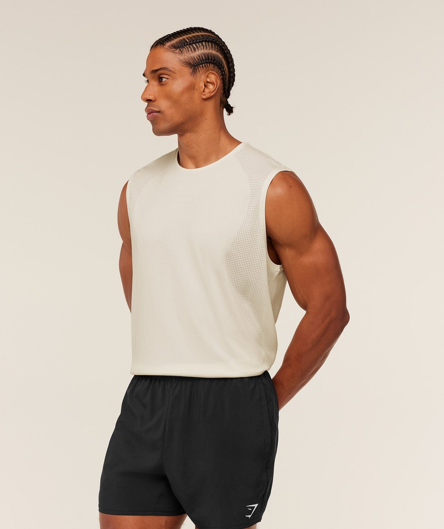 Gymshark Distance Seamless Tank - Soft White / Soft White