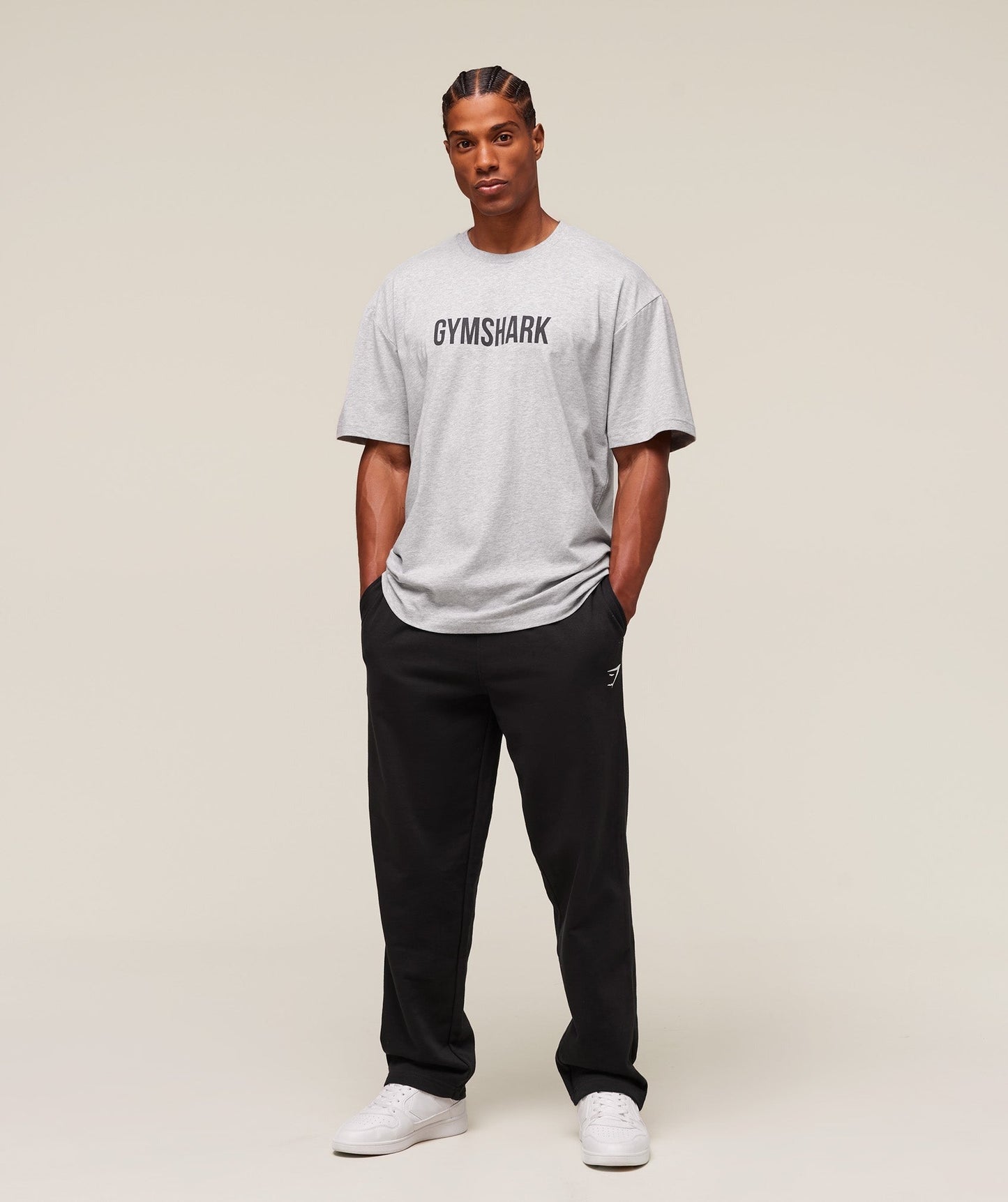 Gymshark Apollo Oversized T-Shirt - Light Grey Marl