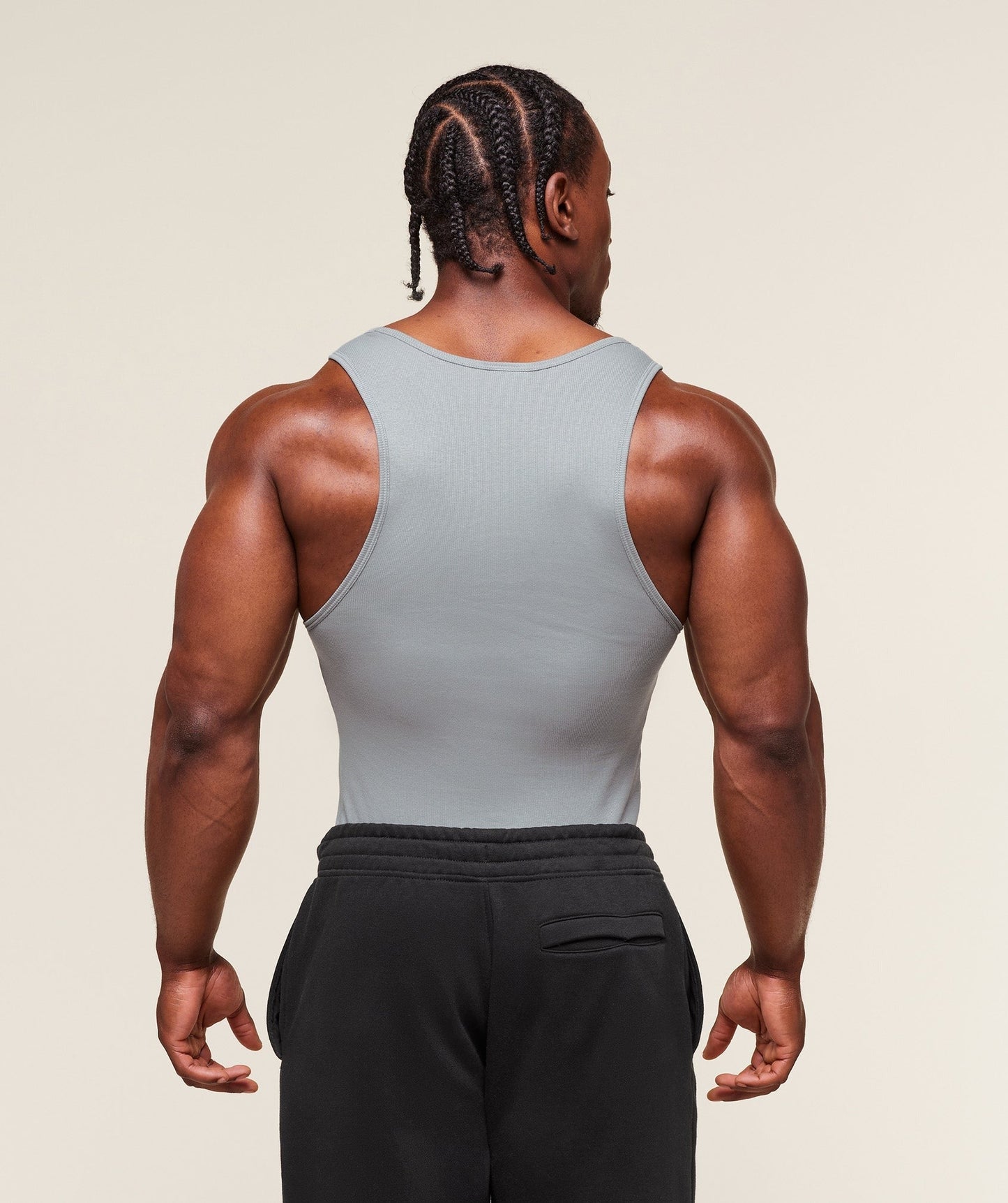 Gymshark Legacy Ribbed Tank - Denim Grey