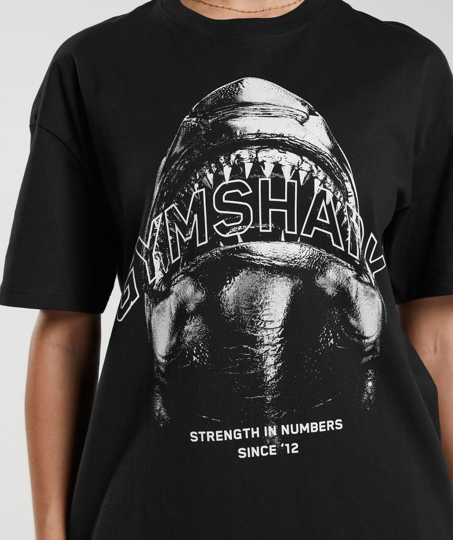 Gymshark Shark Attack Oversized T-Shirt - Black