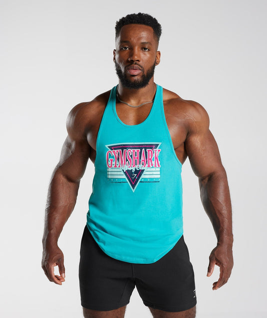 Gymshark Retrowave Stringer - Aegean Blue