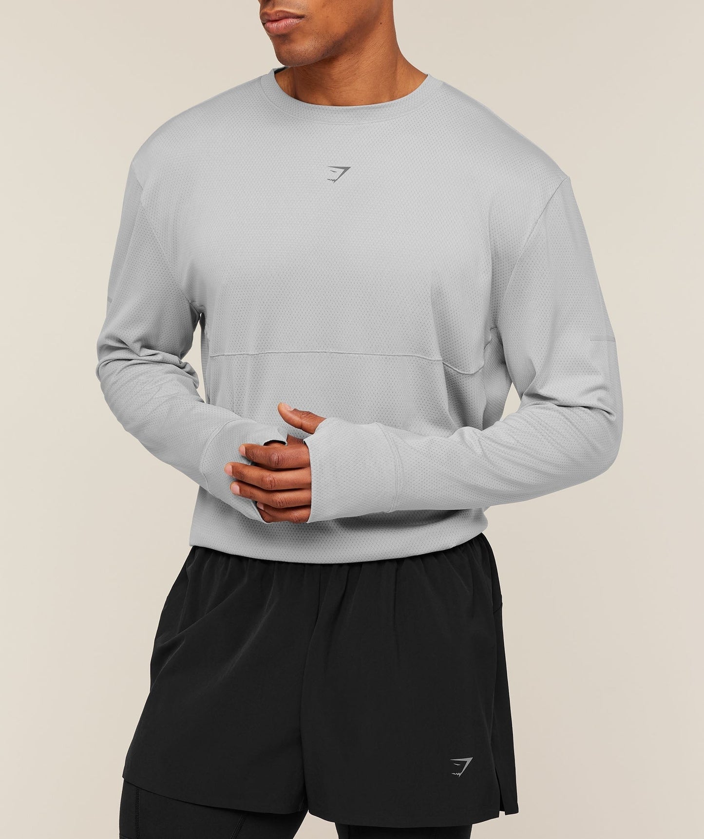 Gymshark Running Long Sleeve T-Shirt - Stratus Grey