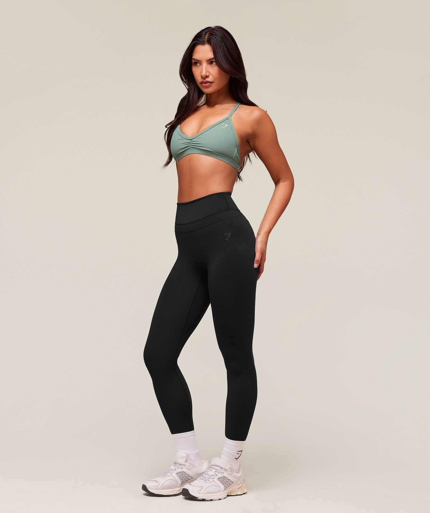 Gymshark Ribbed Minimal Sports Bra - Celeste Blue