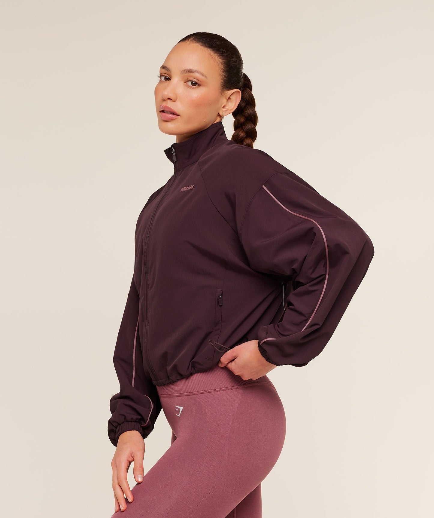 Gymshark To From Zip Through - Cherry Purple/Reset Pink