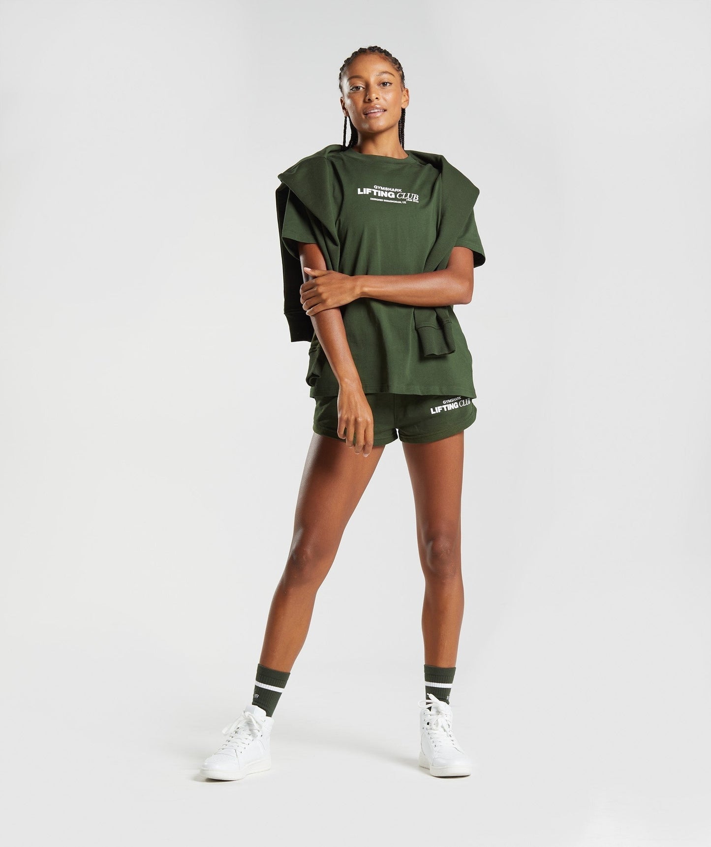 Gymshark Social Club Oversized T-Shirt - Moss Olive
