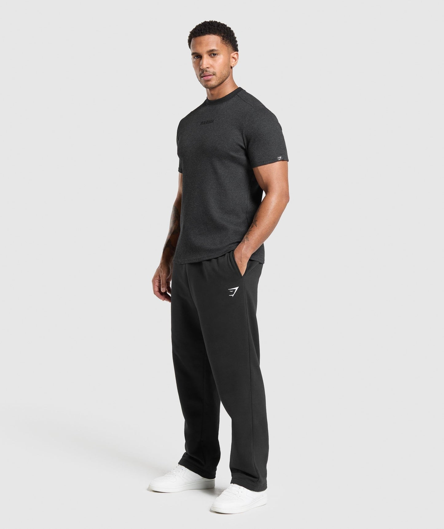 Gymshark Waffle T-Shirt - Black