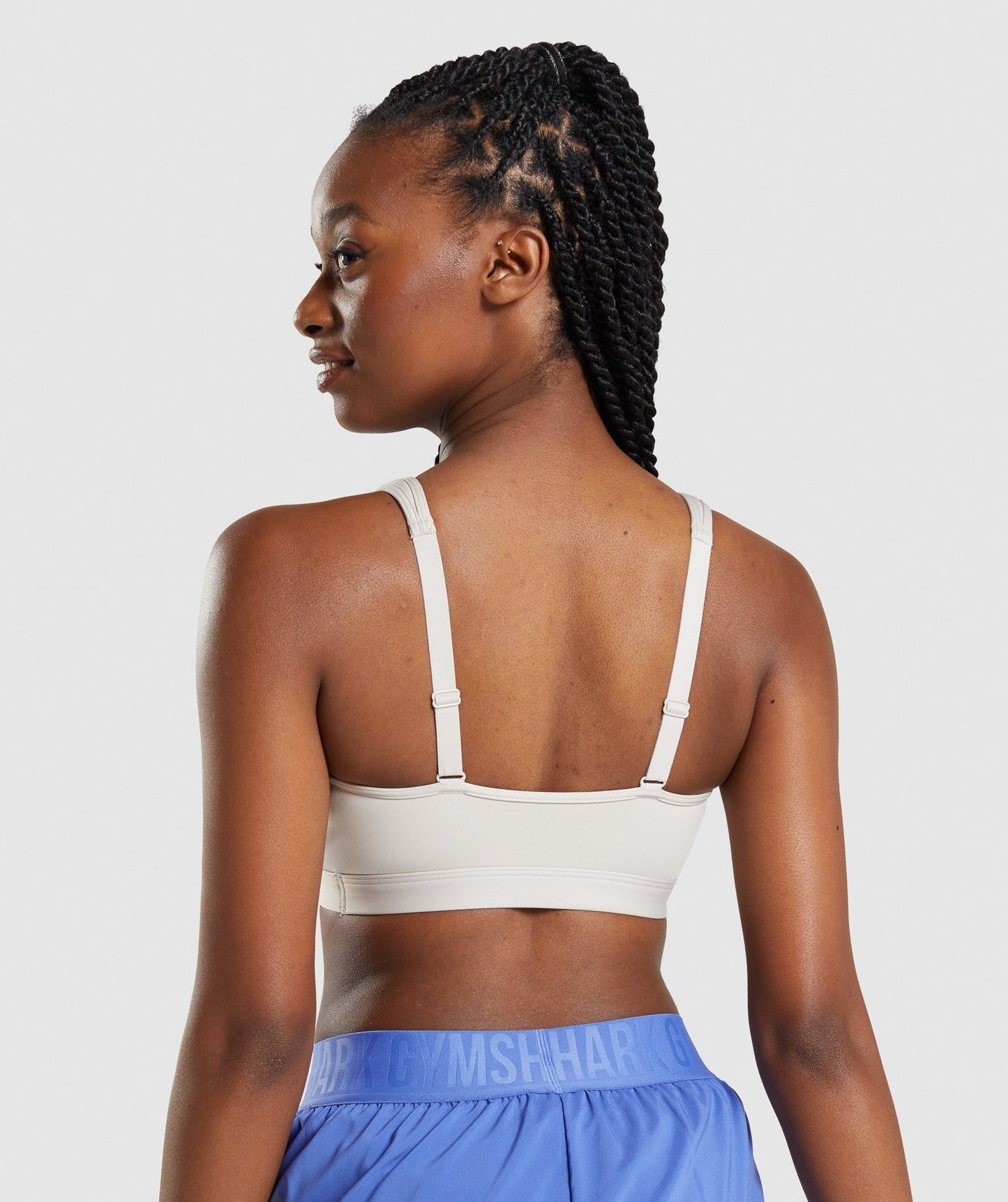 Gymshark Scoop Neck Sports Bra - Pebble Grey
