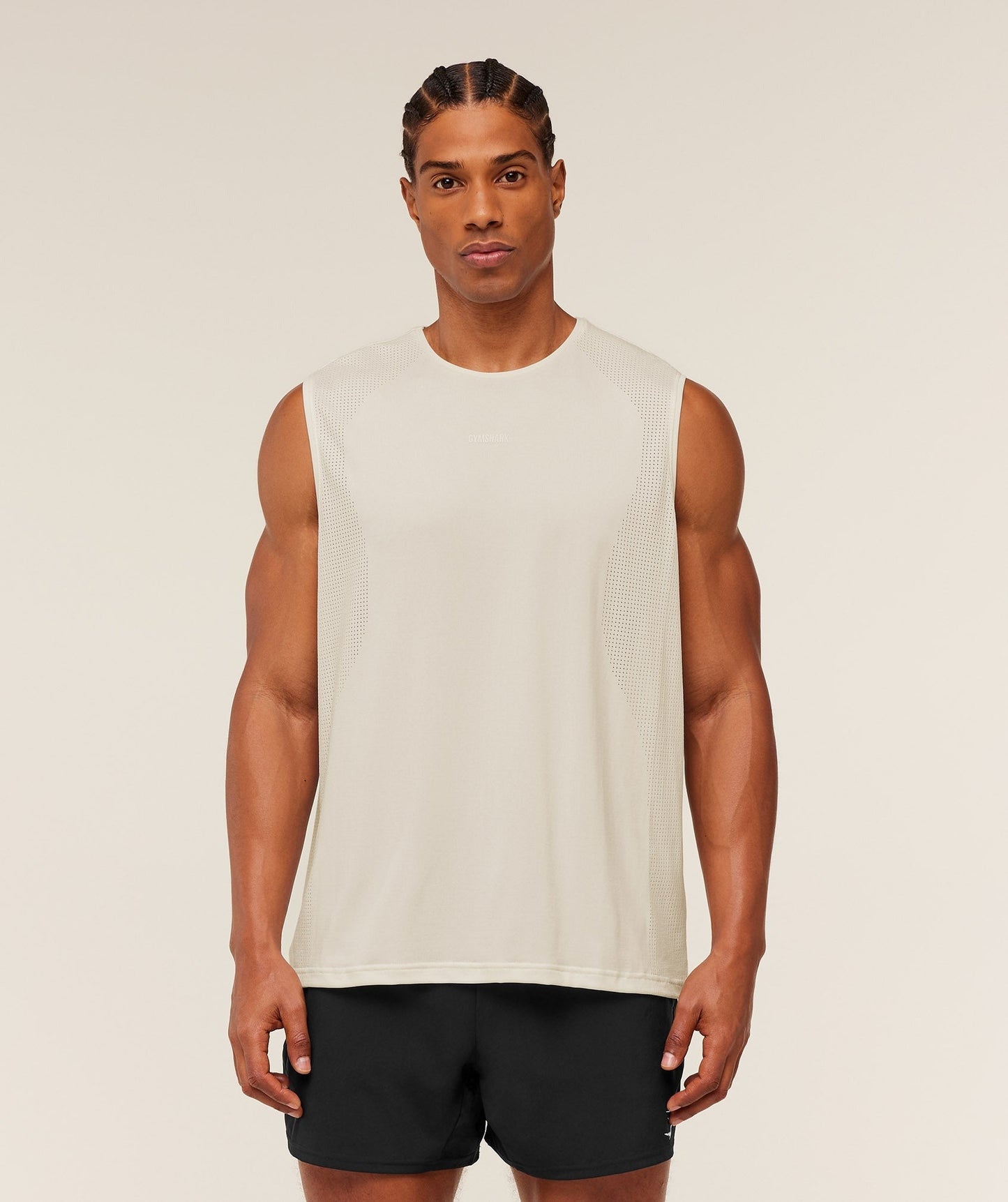 Gymshark Distance Seamless Tank - Soft White / Soft White